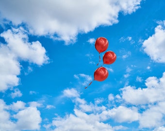 Balloons in the Sky Postcard