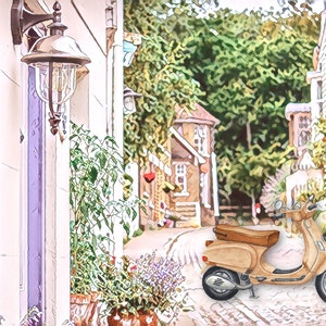 English Village Street Postcard