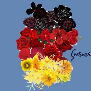 Deutschland Blumen Postkarte