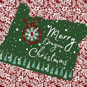 Cartolina di Natale dell'Oregon