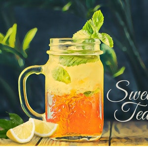 Southern Charm Postcard, Sweet Tea Notecard, Summer Themed Card, Summer Vibes Postcard, BBQ Invitation Card, Beach Party Invitation