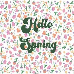 Hello Spring Postkarte