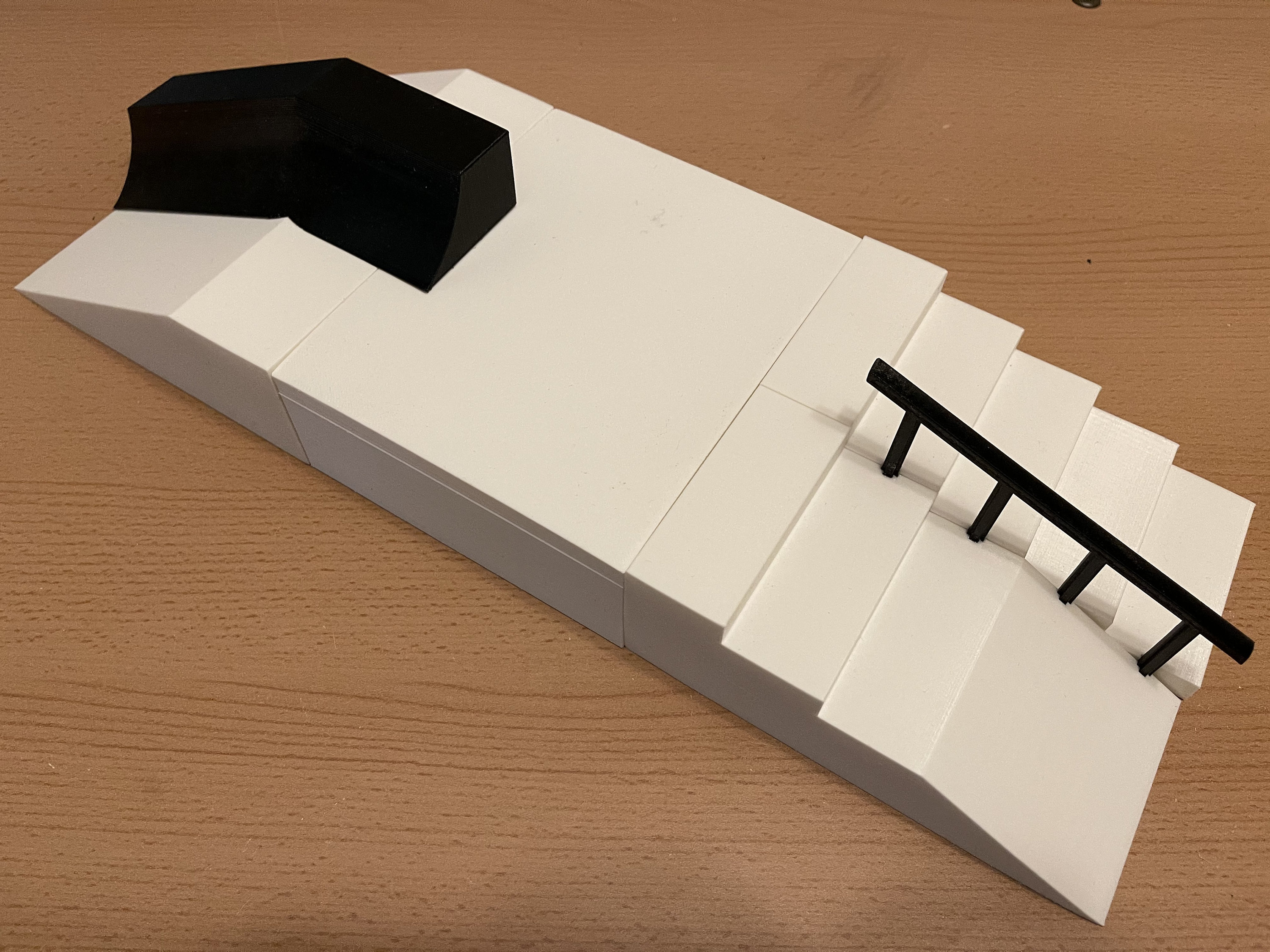 Fingerboard Stair Set with Rail and Hubba 3D Printed Etsy