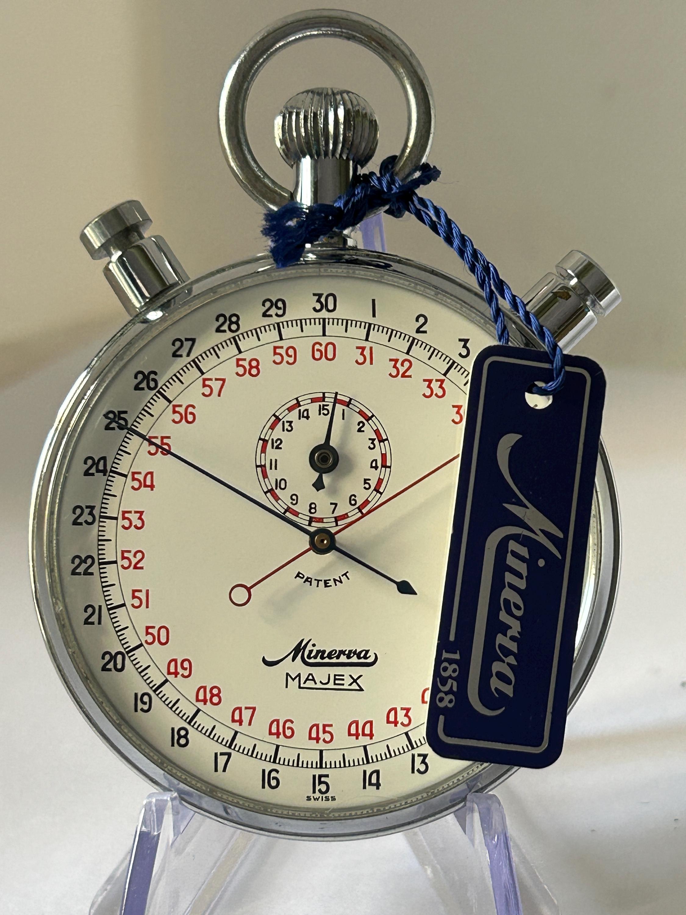 ヴィンテージ ミネルバ ラトラパンテ ストップウォッチ: 57 mm