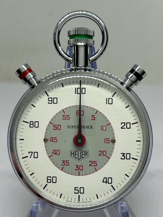 Heuer Supertrack Decimal Timer Ref 804.313 Stopwa… - image 1
