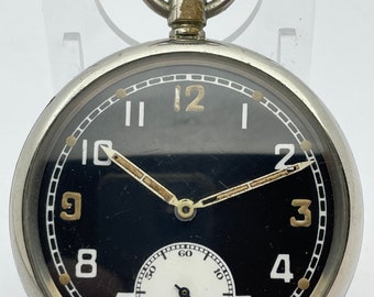 Reloj de bolsillo Record Cal 433 de la Primera Guerra Mundial de 50 mm de diámetro