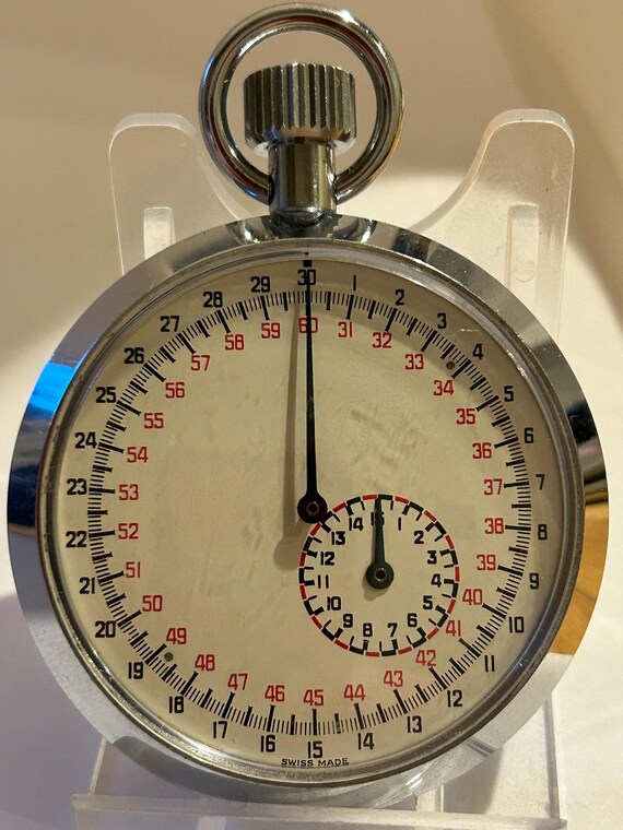 Lemania Stopwatch With Offset Subseconds Dial 50mm in Diameter Etsy Canada