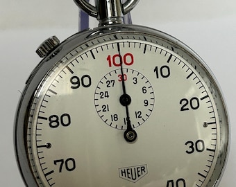 Heuer decimal timer Ref 913S from early 1960's 50mm in diameter.