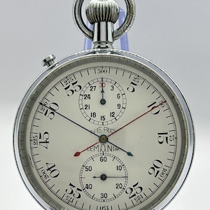 Lemania calibre 1900 split second stop watch from 1964
