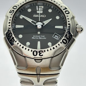 美品】SEIKO KINETIC Auto Relay TITANIUM Seiko Kinetic Auto Relay 