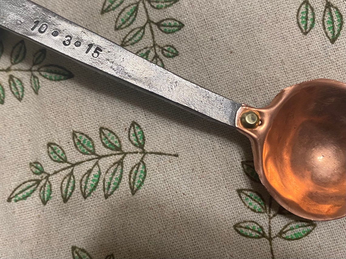 Hand Copper and Iron Coffee Scoop Copper Coffee Scoop Etsy