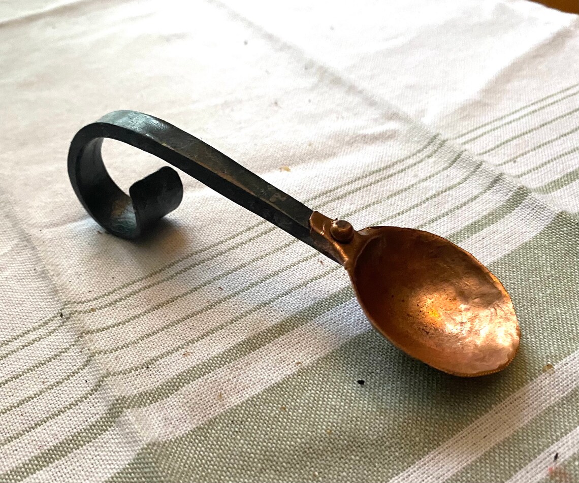 Hand Copper and Iron Coffee Scoop Copper Coffee Scoop Etsy