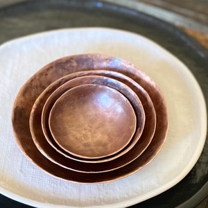 Nesting Bowls, Copper Bowls, Handmade Copper Decorative Bowls, Set of 4, Artisan Copper