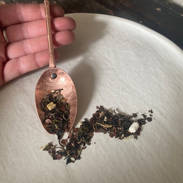 Pure Copper Loose Leaf Tea Scoop, Copper Spoon