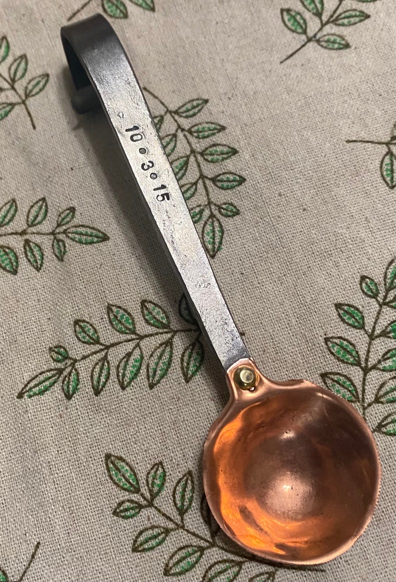 Hand Copper and Iron Coffee Scoop Copper Coffee Scoop Etsy