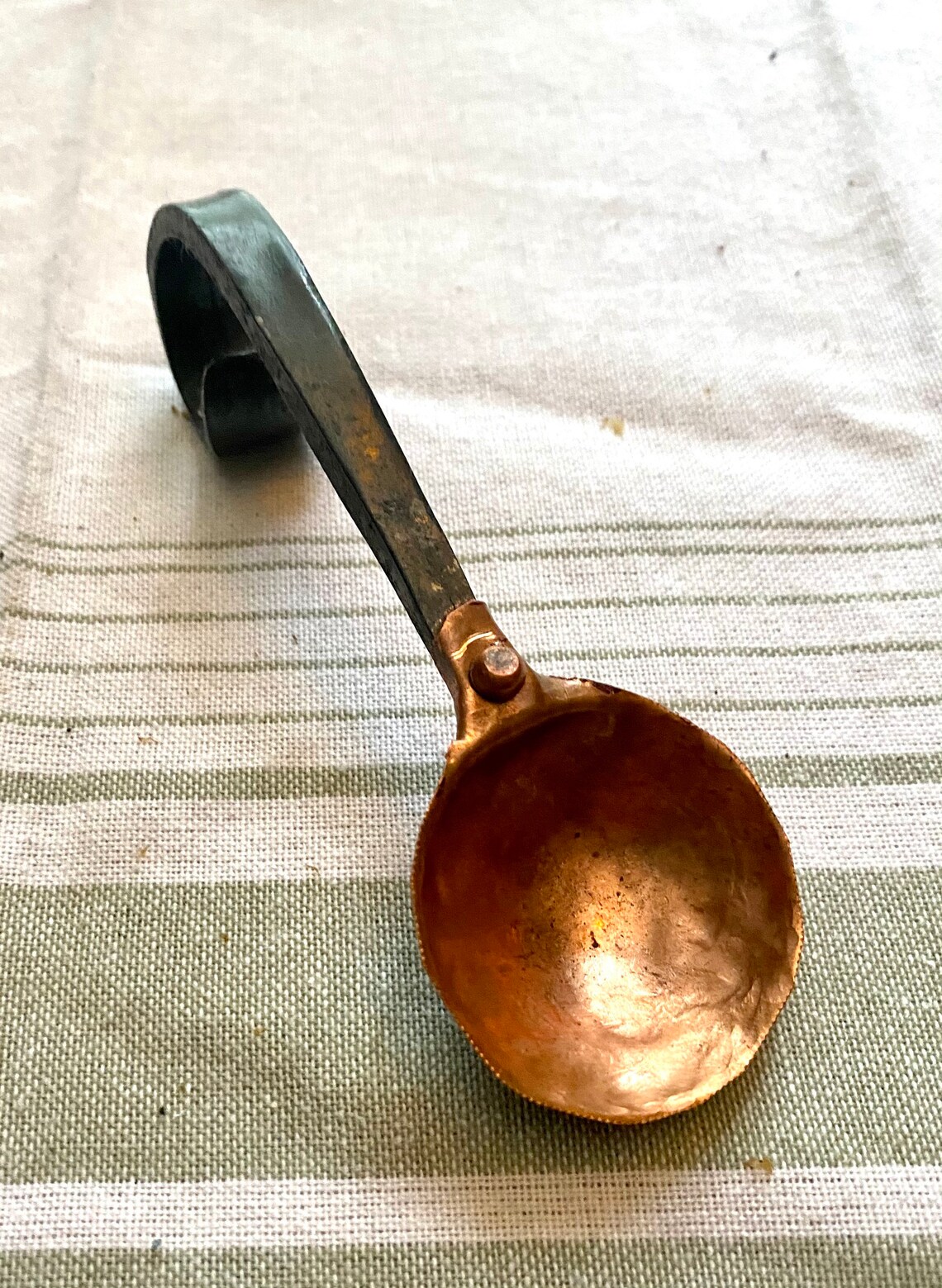 Hand Copper and Iron Coffee Scoop Copper Coffee Scoop Etsy