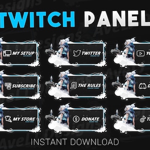 Valorant Jett theme'd Twitch Panels - Package #1 -