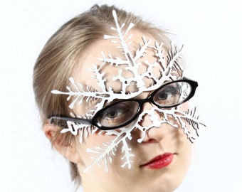Snowflake Leather Mask for Eyeglasses (choose color)