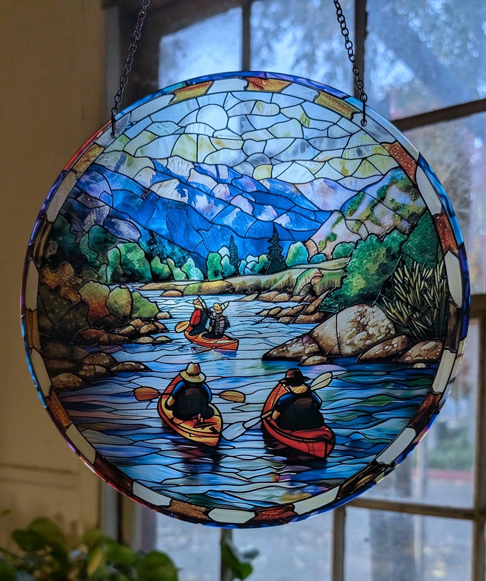 Kayak Stained Glass - Etsy