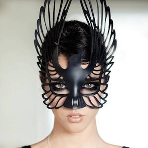 Raven Leather Mask (choose color)