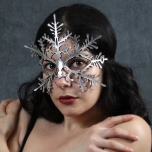 Snowflake Leather Mask choose color image 5