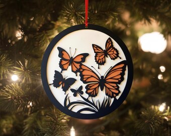 Dieser Artikel ist Umgezogen! Siehe Link unten !! Monarchfalter: Scherenschnitt-Ornament