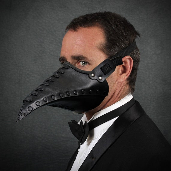 Corax Riveted Plague Half Mask - Etsy