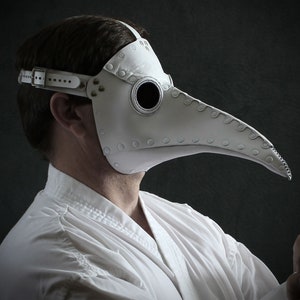 Masque Schnabel Plague Doctor en cuir choisissez la couleur image 3