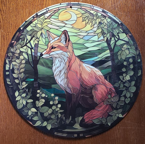 富士山 - 本州、日本：ステンドグラス風の窓飾り - Etsy 日本