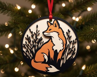 Dieser Artikel ist Umgezogen! Siehe Link unten !! Wald Fuchs: Scherenschnitt Ornament