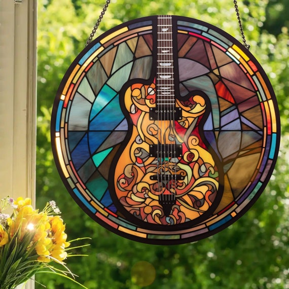Tiffany Style Stained Glass Window Hangings Large Round