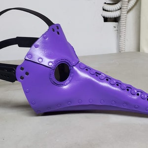 Masque Schnabel Plague Doctor en cuir choisissez la couleur image 8