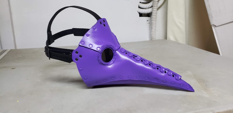 Masque Schnabel Plague Doctor en cuir choisissez la couleur image 8