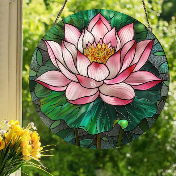 Stained Glass Lotus Flower