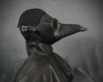 Bubonis Plague Doctor Mask in leather (choose color)