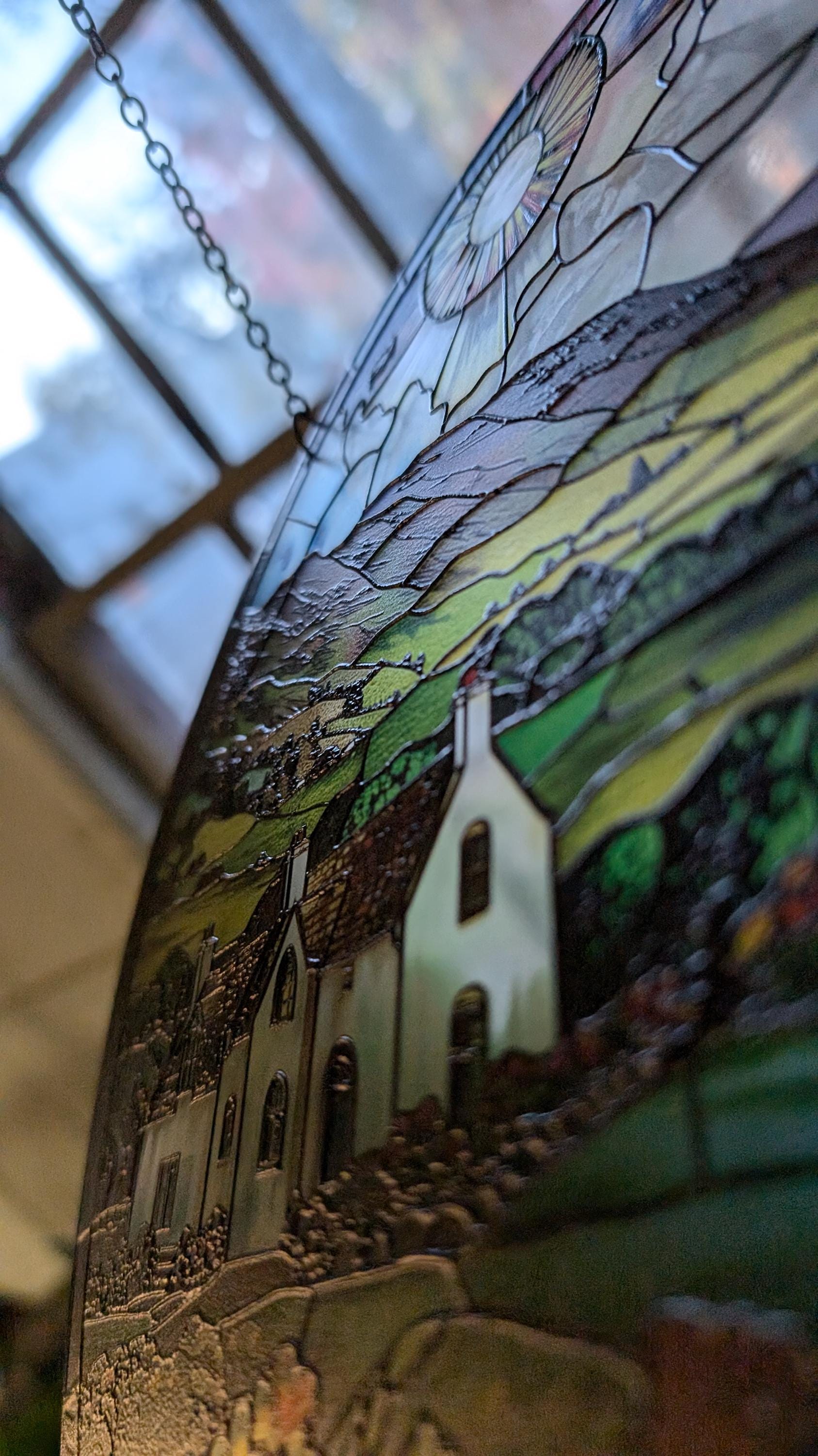 Irish Window Topper Irish Homestead: Stained Glass Style Window Hanging - Etsy