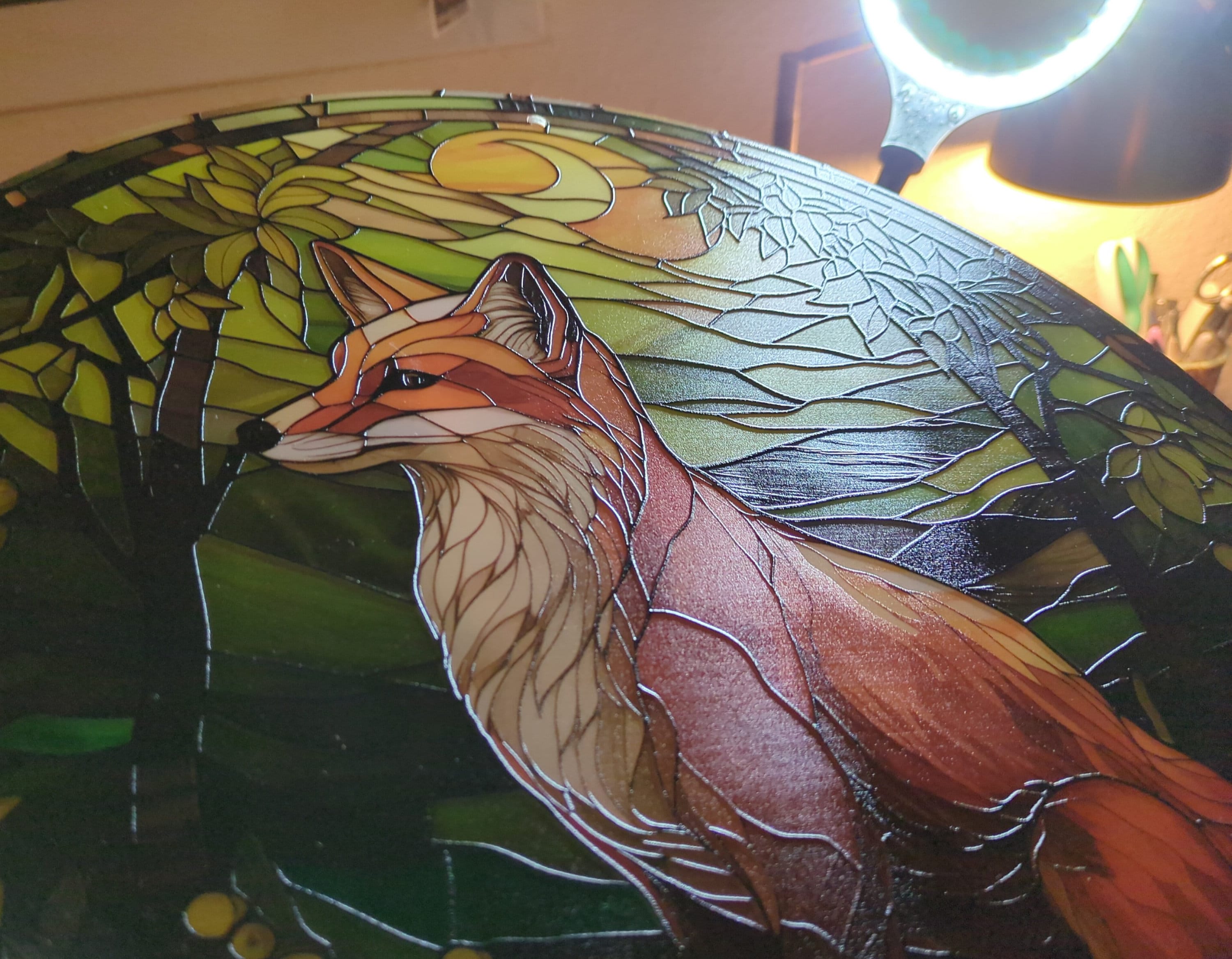 富士山 - 本州、日本：ステンドグラス風の窓飾り - Etsy 日本