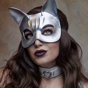 Kitty Leather Mask (choose color)