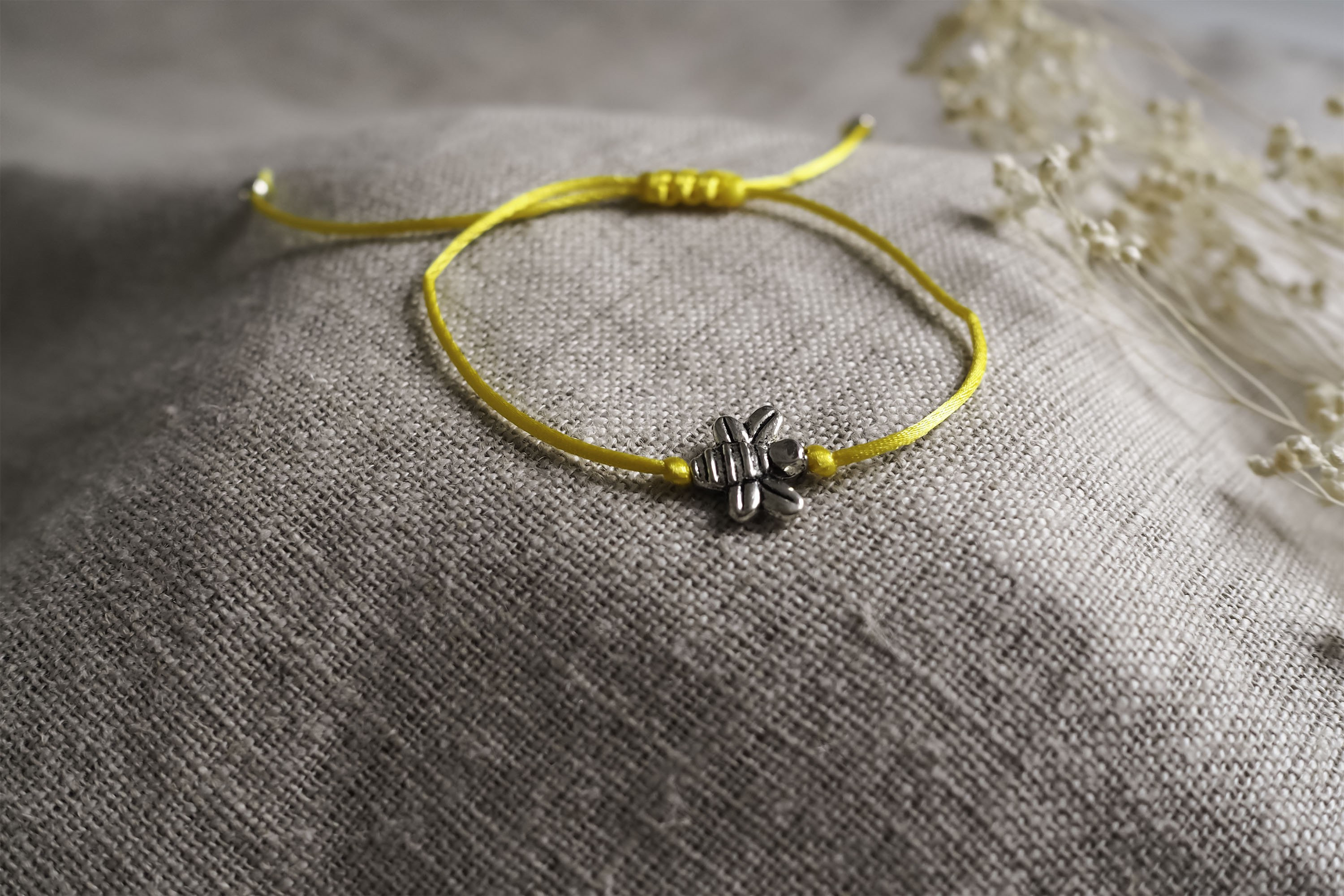 Bee Charm Bracelet Handmade Jewellery Bee Wish Bracelet Bee Etsy