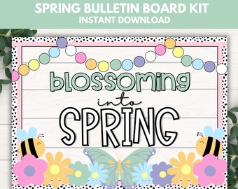 Spring Classroom Decor, Spring Bulletin Board Kit, Classroom Door Decor, March Bulletin Board Decor, Spring Bulletin Board Printable