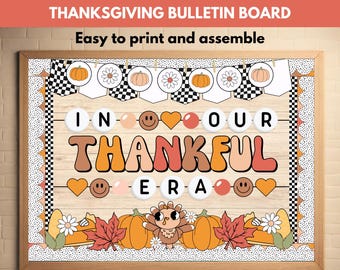 Thanksgiving Bulletin Board Kit Herbst Klassenzimmer Bulletin Display Tür Dekor Kürbis Herbst Groovy Bulletin Board Kit Herbst Dankbare Era Türkei