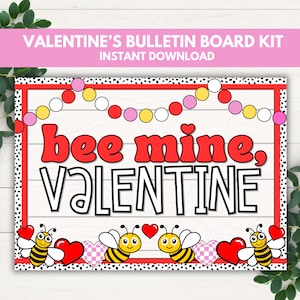Valentines Bulletin Board Kit, February Bulletin Board Kit, Bulletin Boards, Valentines Classroom Door Decor, Valentines Classroom Printable