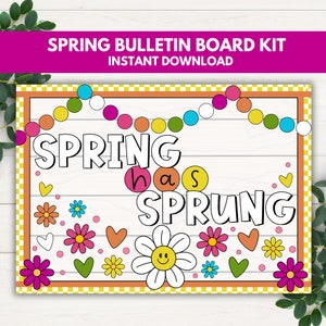 Spring Classroom Decor, Spring Bulletin Board Kit, Classroom Door Decor, March Bulletin Board Decor, Spring Bulletin Board Printable