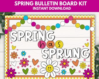 Spring Classroom Decor, Spring Bulletin Board Kit, Classroom Door Decor, March Bulletin Board Decor, Spring Bulletin Board Printable