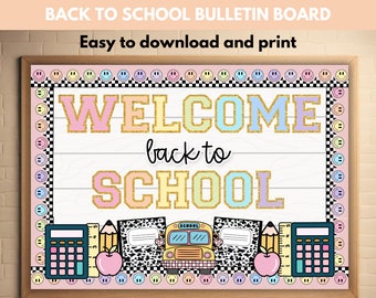 Back to School Bulletin Board, Bulletin Board Kit, First Day of School Classroom Decor, August Bulletin Board New School Year Bulletin Board