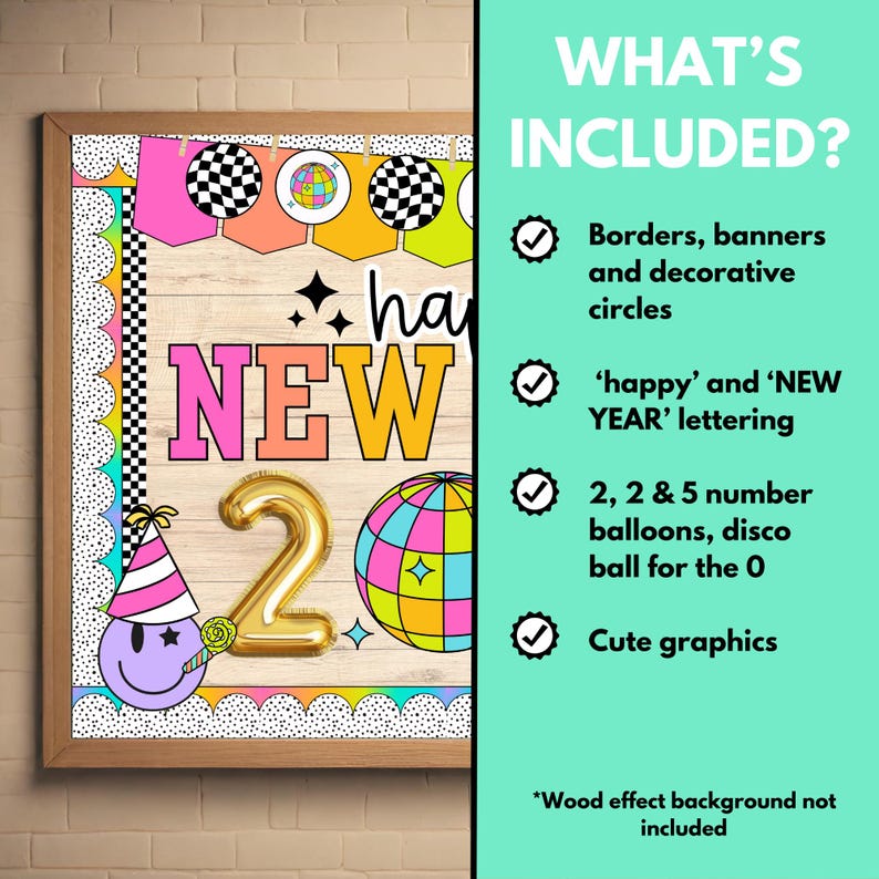 New Year Bulletin Board Kit Printable 2026 Classroom Decor January ...