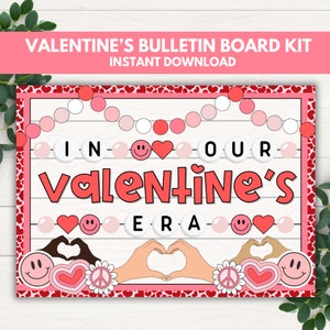 Valentines Bulletin Board Kit, Valentines Day Classroom Door Decor, February Bulletin Board, Classroom Valentines Printable, Valentine Board