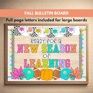 Herbst Bulletin Board Kit Retro Regenbogen Klassenzimmer Dekor Tür Elementarklasse Klassenzimmer Dekoration Benutzerdefinierte Bulletin Board Set September Herbst
