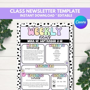 Newsletter Template, Back to School Flyer, Teacher Organization, Teacher Notes, Elementary Classroom Primary Newsletter, Monthly Newsletter