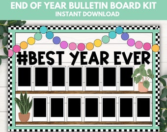End of School Year Bulletin Board, Last Day of School Classroom Decor, Retro Classroom Decor, Summer Bulletin Board Kit,Classroom Door Decor